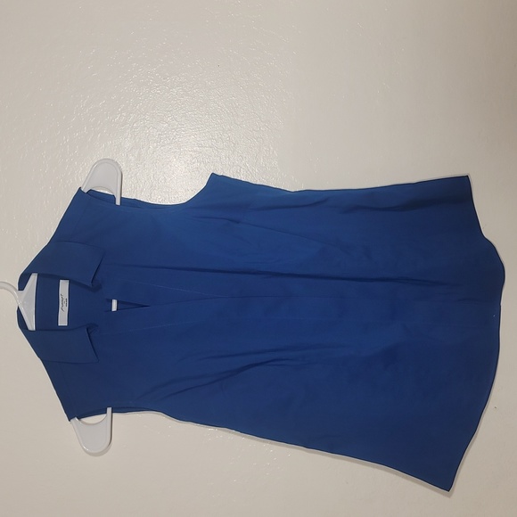 Foxcroft Women's Taylor Essential Non-iron Button-up Top Blouse Blue NWOT sz 2 - Picture 3 of 7